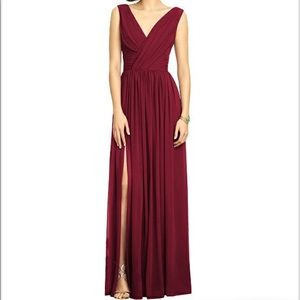 Dessy Collection Burgundy floor length gown